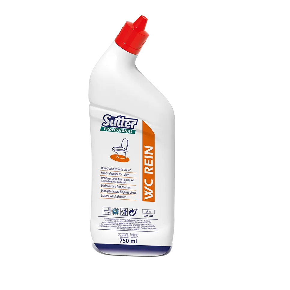 SUTTER. WC REIN 750ML. Desincrustante fuerte para WC. Tapón tipo Pato ...